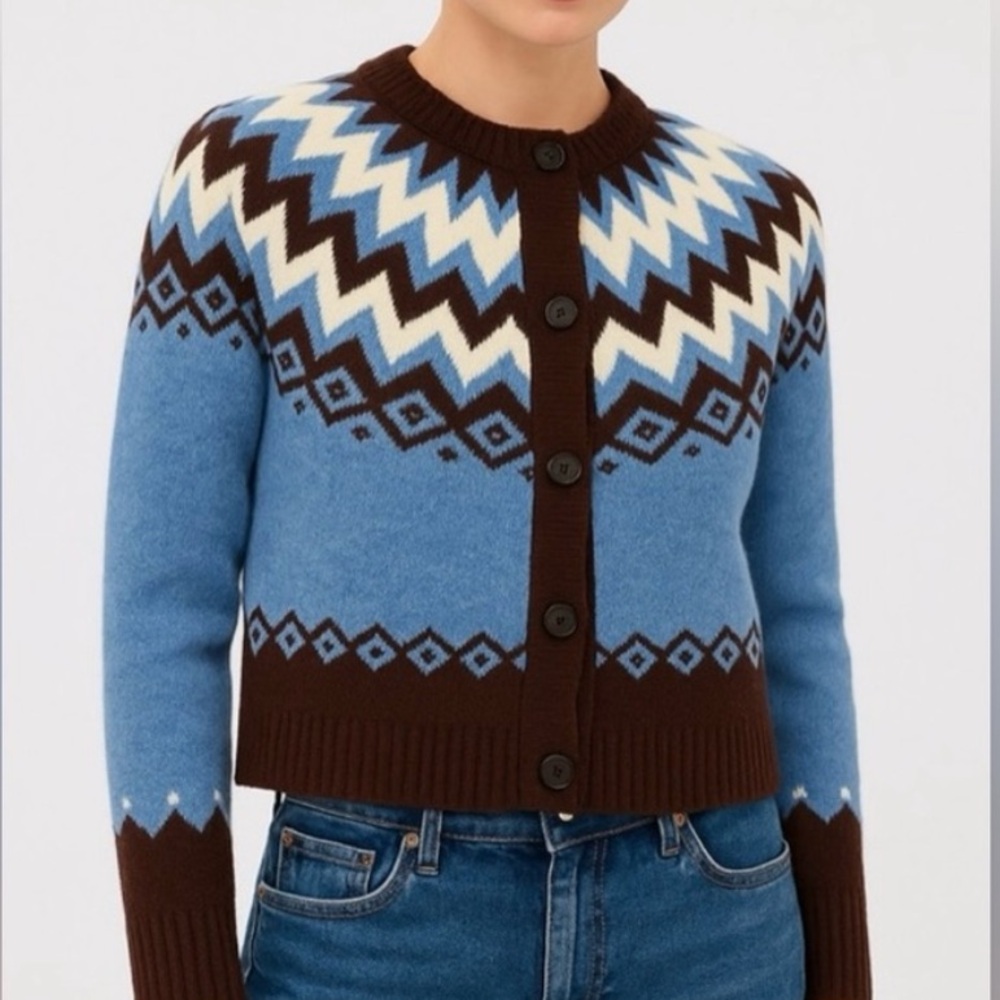 NWT Joie Fair Isle Cardigan sweater.